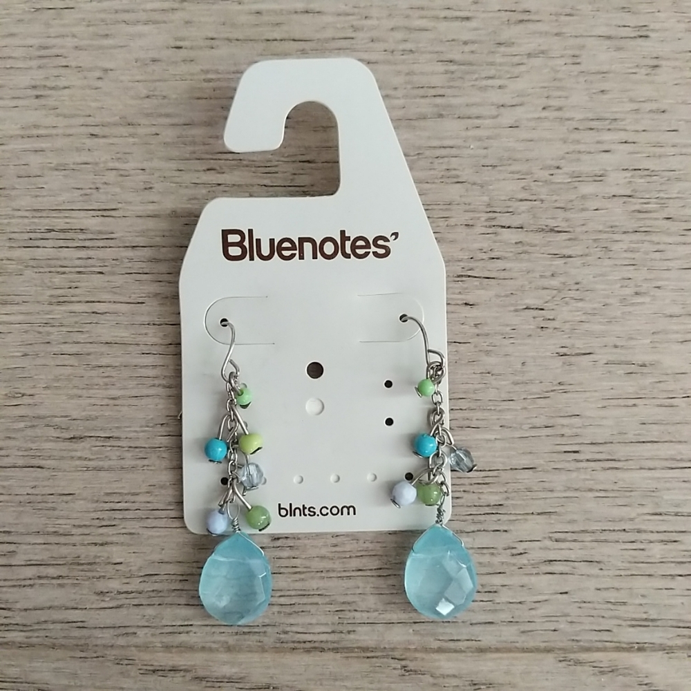 Bluenotes Beaded Dangling Fashion Earrings